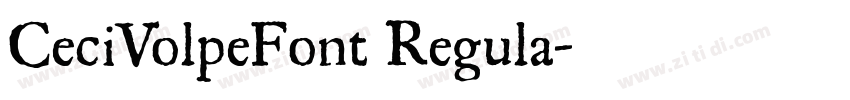 CeciVolpeFont Regula字体转换